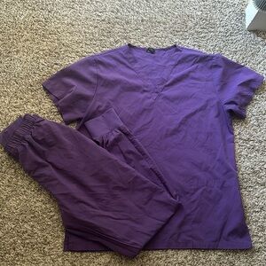 Set of Purple Jogger Scrubs